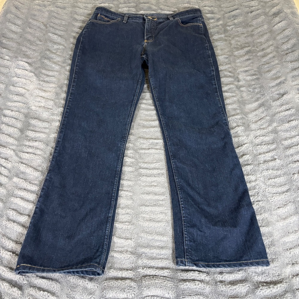 Wrangler Womens Dark Wash Bootcut Jeans Mid Rise Signature W Pocket AR697